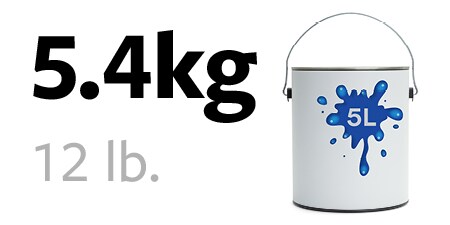 Pot de peinture de 5,4 kg
