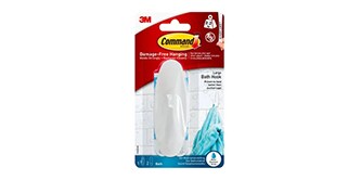 Accessoires douche, crochets et paniers Command™ pour la salle de bains
